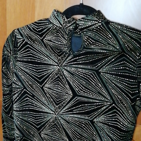 Shein Ornamental Glittery Shirt - Picture 2 of 3